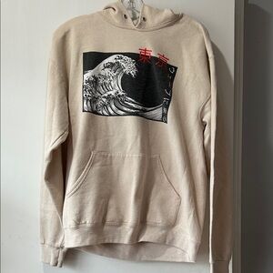 Graphic Beige Hoodie